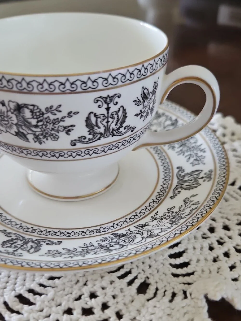 VTG Wedgwood Columbia Black Tea Cup and Saucer